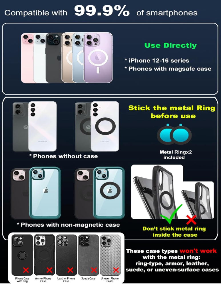 Vacuum Magnetic Phone Holder