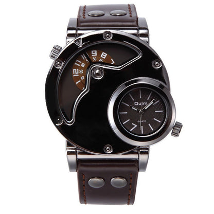 Oulm Brand Watch Manufacturers / Fashion Trendy Men's Watches Wholesale / Two Time Personalized Sports Table 9591