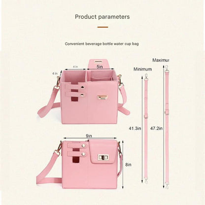 Outdoor Portable Beverage Bottle Bag - Trendy Commuter Messenger