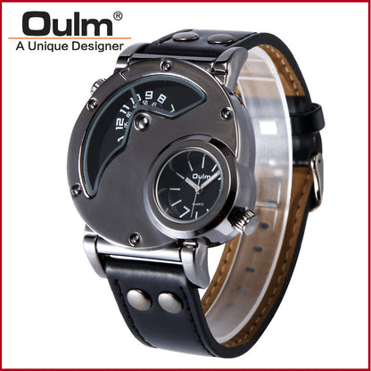 Oulm Brand Watch Manufacturers / Fashion Trendy Men's Watches Wholesale / Two Time Personalized Sports Table 9591