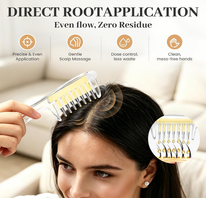 Crystal Glide Hair Oil Applicator Comb