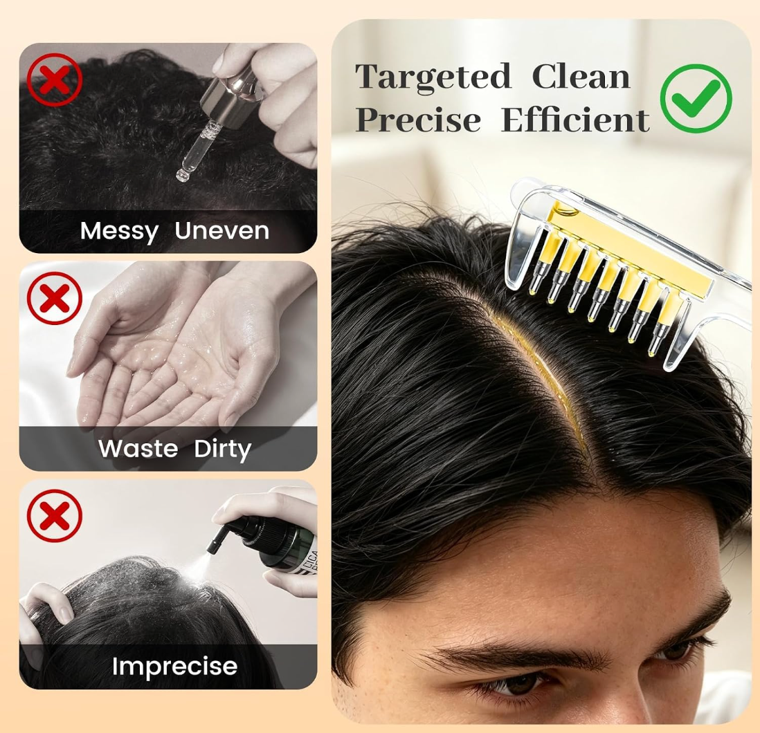 Crystal Glide Hair Oil Applicator Comb