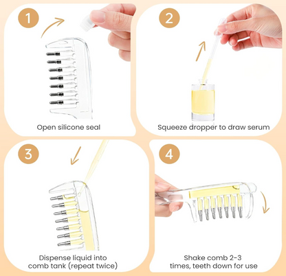 Crystal Glide Hair Oil Applicator Comb