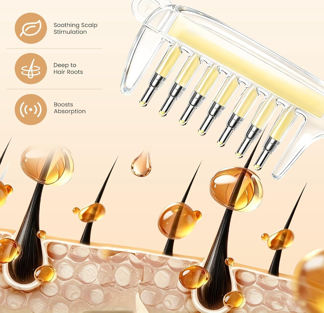 Crystal Glide Hair Oil Applicator Comb