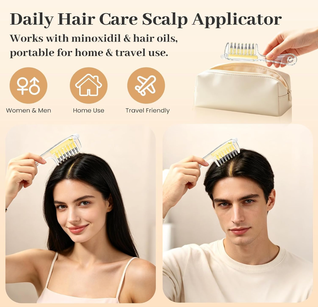 Crystal Glide Hair Oil Applicator Comb