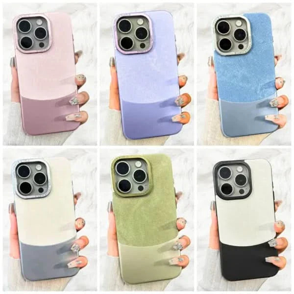 Luxury Velvet iPhone 15 & 14 Case - Shockproof, Anti-Fingerprint Cover
