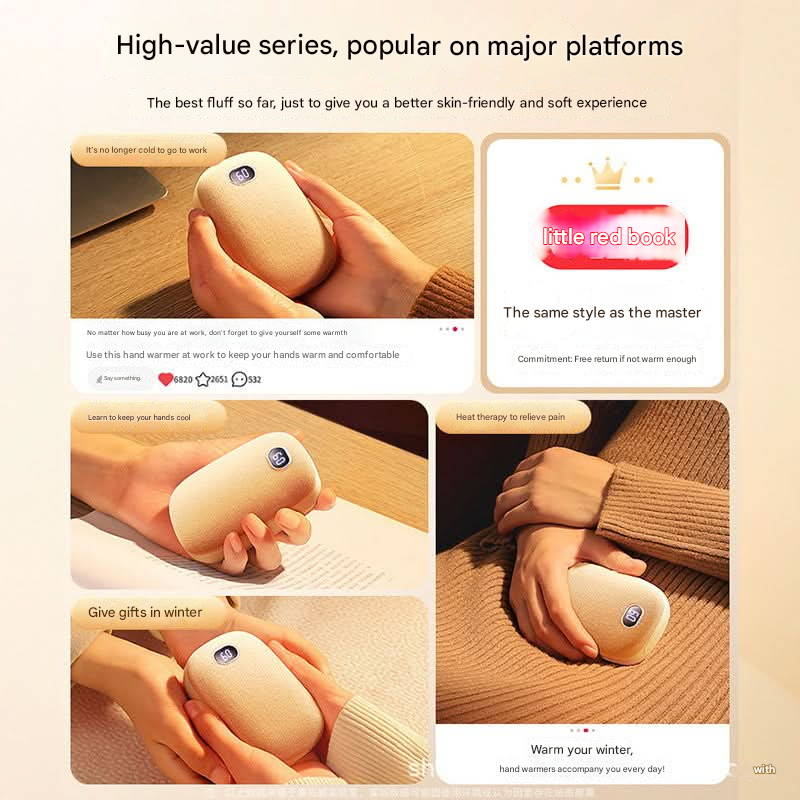 Plush Hand Warmer Power Bank 2-in-1
