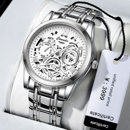 Men’s Hollow Luminous Quartz Watch – Calendar Display