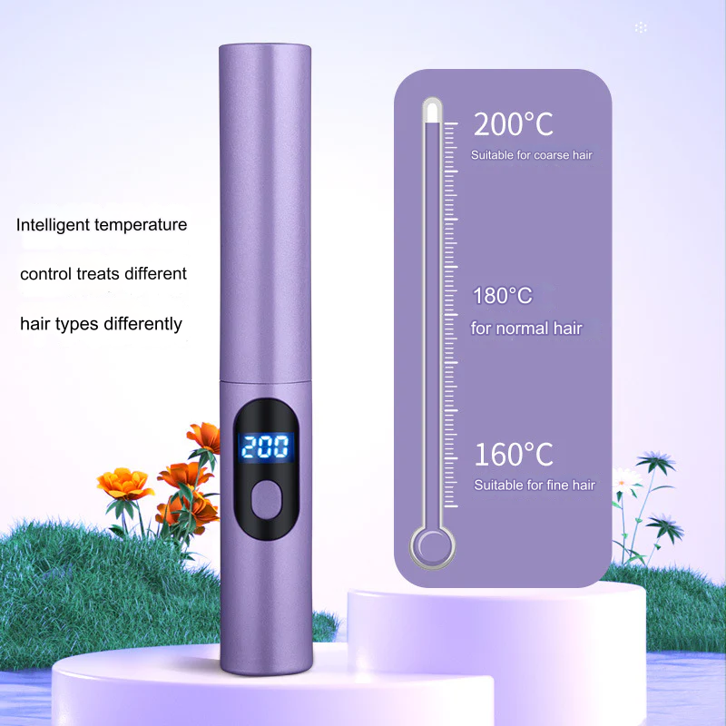 Mini Wireless Hair Straightener - Portable